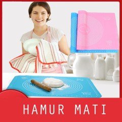BUFFER® 40*50 cm Silikon Ölçekli Kullanımı Kolay Hamur Açma Matı Ekmek Mantı Makarna Hamuru Yoğurma  Matı