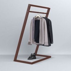 Berrado Dekoratif Ceviz Eskitme Askılık Masif Portmanto