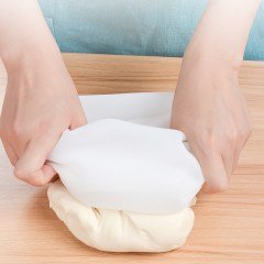 BUFFER® Büyük  Hamur Torbası  Silikon Şeffaf Hamur Yoğurma Torbası Ekmek Makarna Mantı  Hamuru Kolay Yoğurma