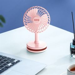 BUFFER® Masaüstü 60 Derece Dönebilen USB Şarjlı 3 Kademeli Doğal Rüzgar Etkili Ledli Fan