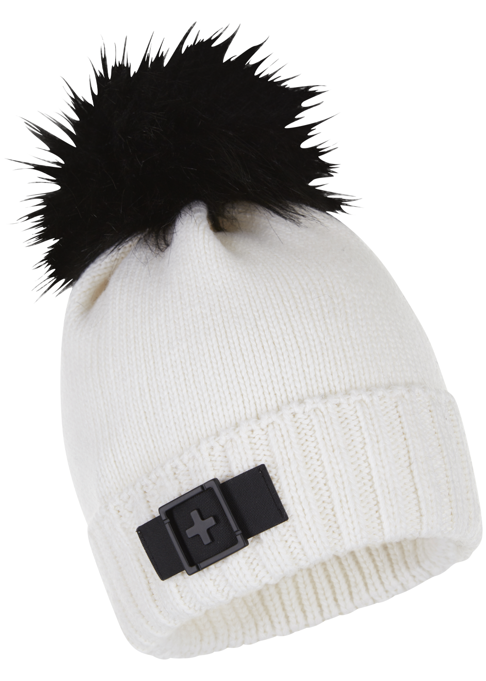 Onemore Bere 401 - Beanie With Eco-Fur White/Black/Black