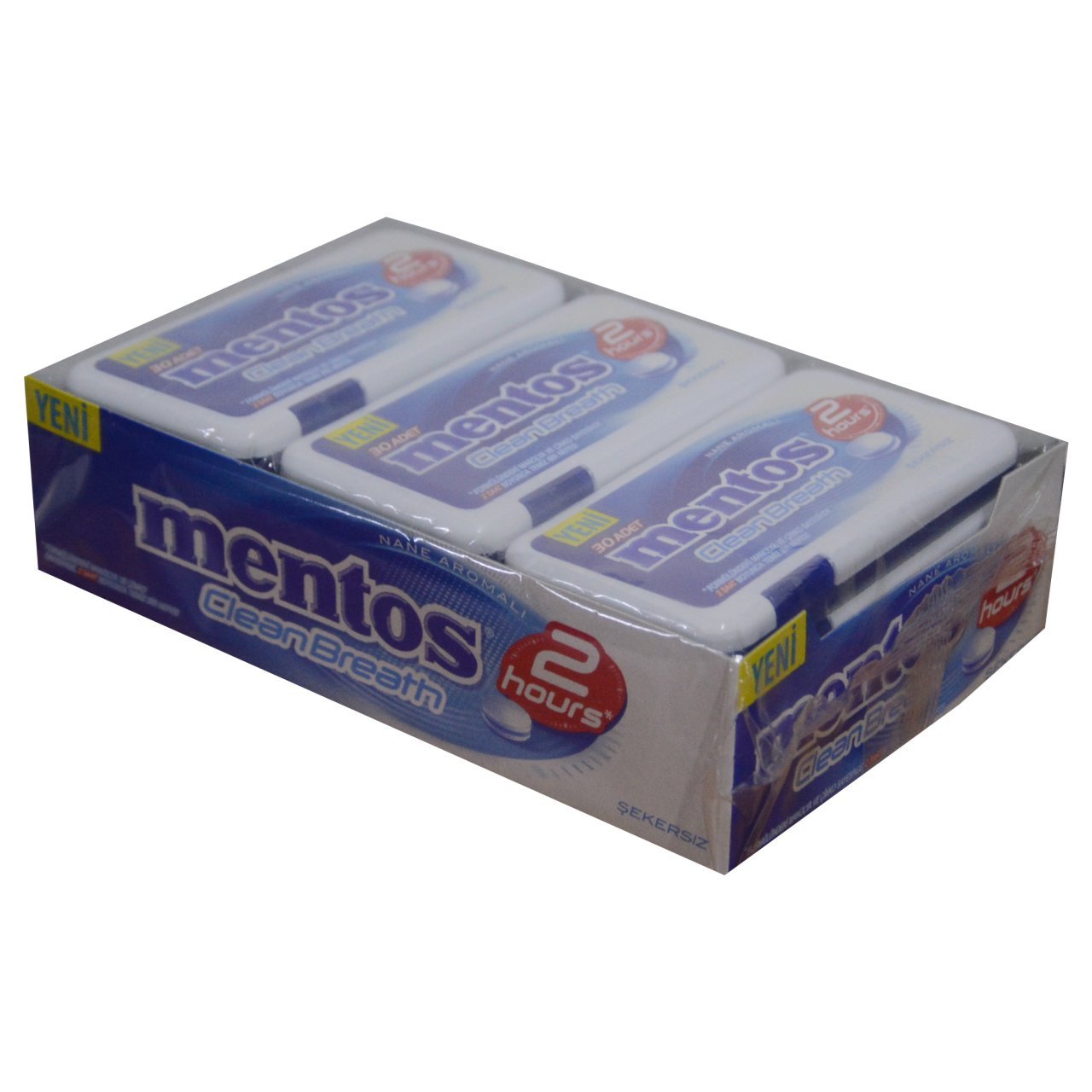 Mentos Clean Breath 2 Saat Nane Aromalı Tablet Şeker 21 gr 12 Adet