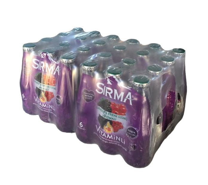 Sırma B+ Karadut Frenk Üzümü Aromalı Soda 200 ml 24 Adet