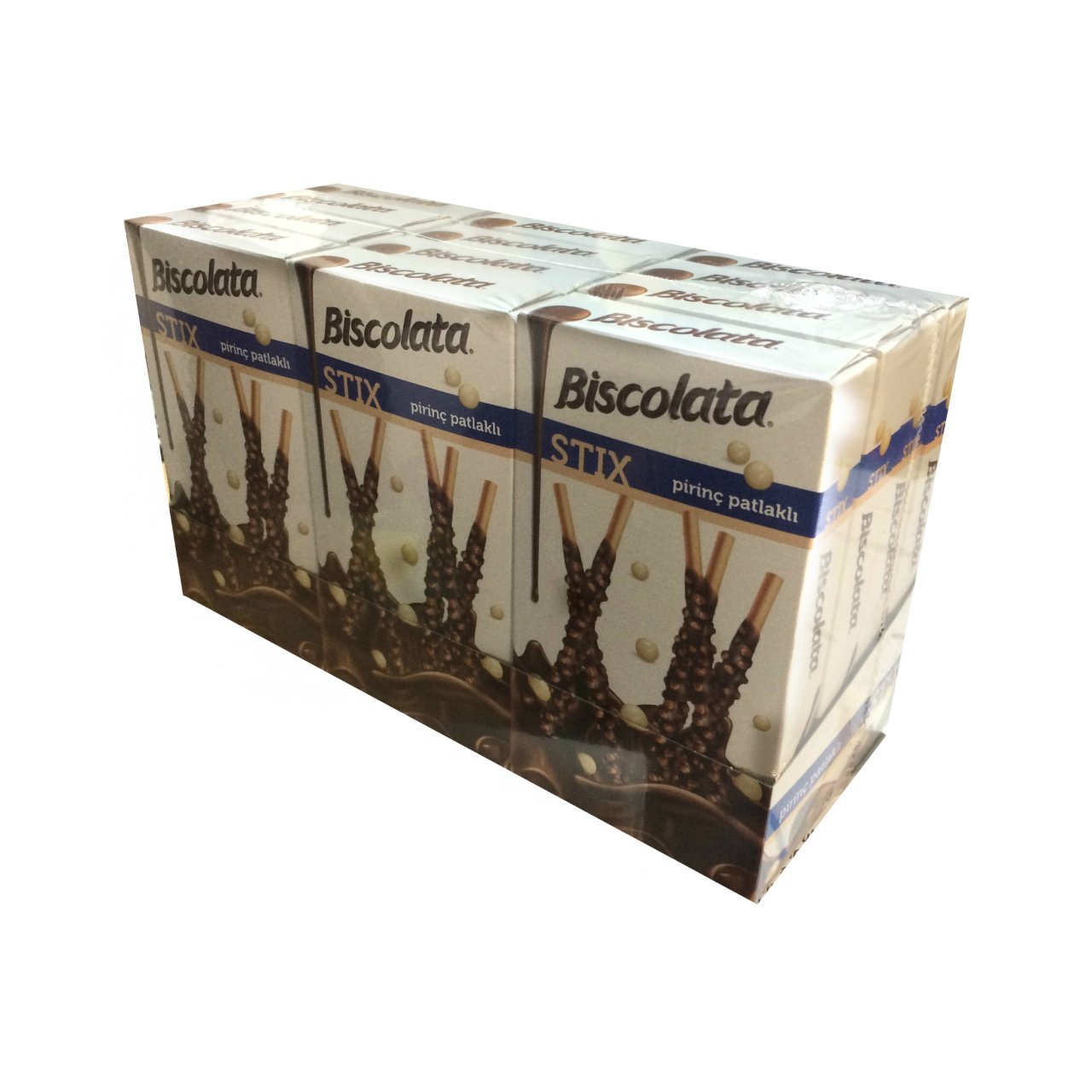 Biscolata Stix Pirinç Patlaklı  34 gr 12 Adet