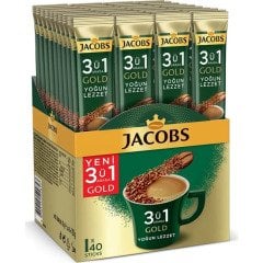 Jacobs 3'ü 1 Arada Gold Yoğun Lezzet Kahve 18g 40 Adet