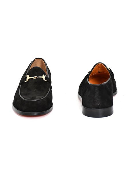 TNL 1240 Siyah Süet Deri, Hakiki Kösele Loafer Model Erkek Ayakkabı