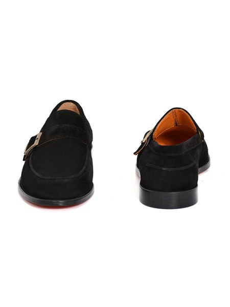 TNL 1235 Siyah Süet Deri, Hakiki Kösele Loafer Model Erkek Ayakkabı