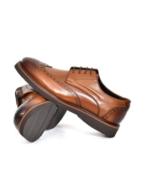 TNL 3894 Taba Antik Deri Eva Taban Oxford Model Erkek Ayakkabı