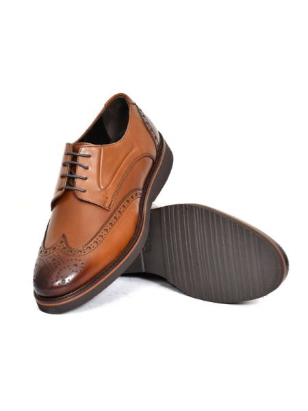 TNL 3894 Taba Antik Deri Eva Taban Oxford Model Erkek Ayakkabı