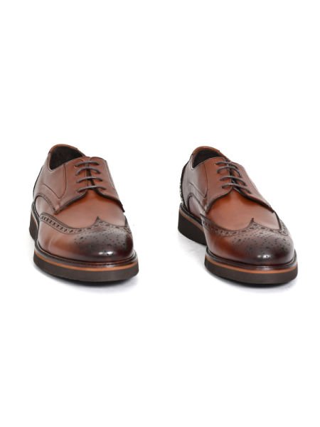 TNL 3894 Kahverengi Antik Deri Eva Taban Oxford Model Erkek Ayakkabı
