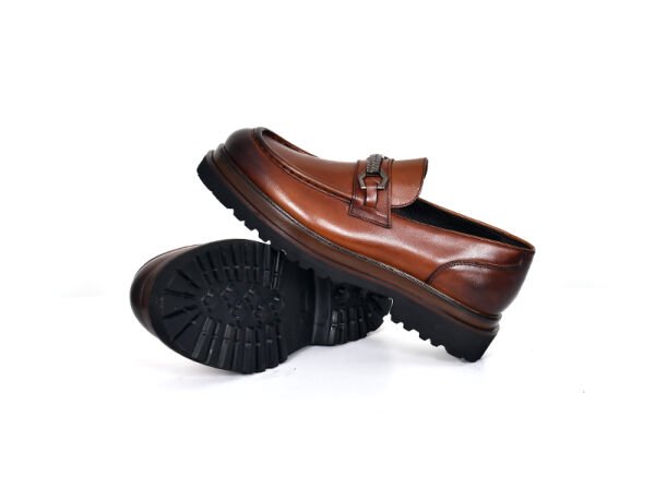 TNL 3042 Taba Antik Deri Eva Taban Loafer Model erkek Ayakkabı