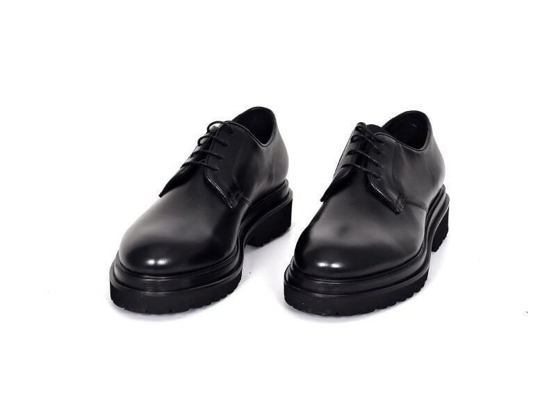 TNL 2679 Siyah Antik Deri Eva Taban Bağcıklı Model erkek Ayakkabı