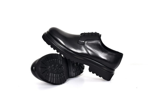TNL 2679 Siyah Antik Deri Eva Taban Bağcıklı Model erkek Ayakkabı