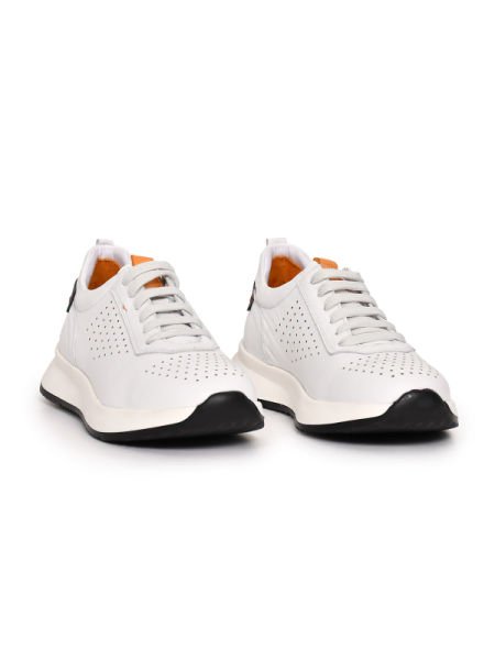 TNL 24133 Beyaz Antik Deri, Eva Taban Spor Erkek Ayakkabı ( 39-46 No )