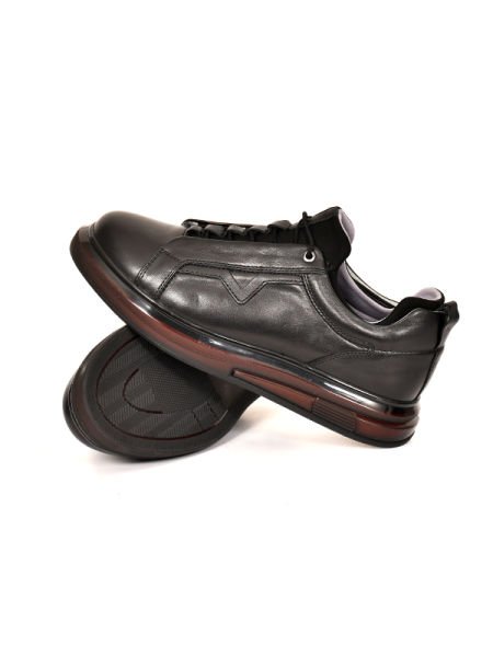 TNL 1857 Siyah Antik Deri EVA TPU Taban Spor Erkek Ayakkabı