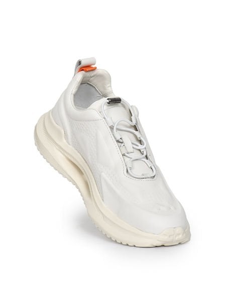 BOT 2355 Beyaz Antik Deri Eva Taban Erkek Sneaker