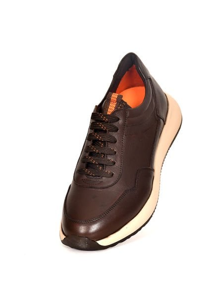 TNL 232244 Kahverengi Antik Deri Eva Taban Bağcıklı Model Erkek Ayakkabı