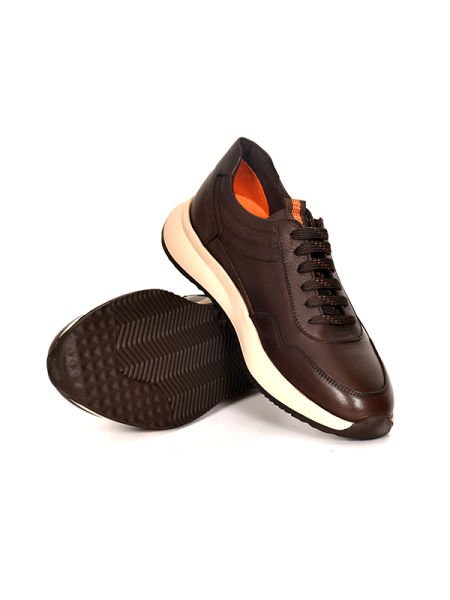 TNL 232244 Kahverengi Antik Deri Eva Taban Bağcıklı Model Erkek Ayakkabı