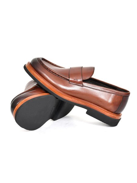 TNL 3524 Kahverengi Antik Deri Eva Taban Loafer Model Erkek Ayakkabı