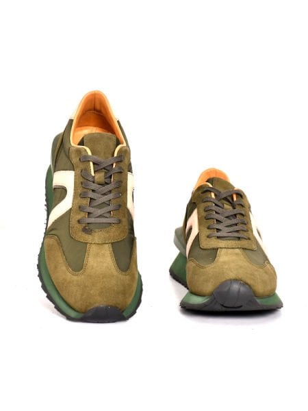 TNL 2470 Yeşil Süet Garni Kumaş Eva Taban Sneaker Erkek Ayakkabı