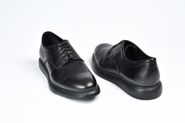 TNL 226815 Siyah Antik Deri Bağcıklı Erkek Ayakkabı
