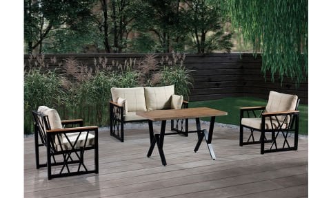 Açelya Füme 2+1+1 +Masa Bahçe Mobilyası (Salon, Balkon, Cafe Ofis)