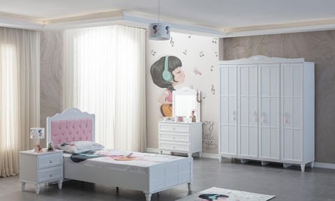 Royal Genç Odası Takımı (4Kapılı Dolap*Karyola*Komodin)