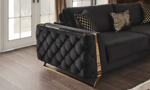 Gloria Modern Gold Koltuk Takımı (3+3+1)