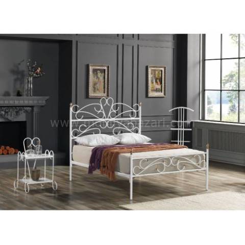 Begonya Metal Ferforje Çift Kişilik Karyola 140x190 cm