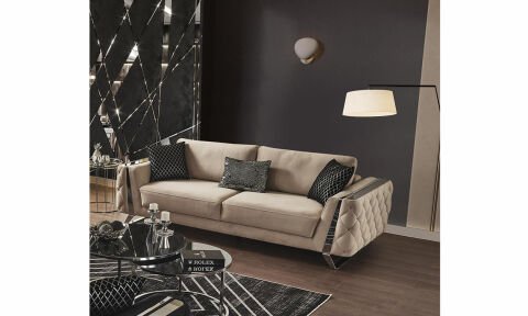 Gloria Modern Krom Koltuk Takımı (3+1)
