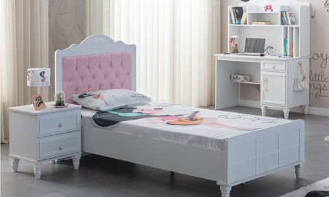 Royal Genç Odası 100*200 cm Başlıklı Bazalı Karyola