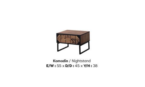 Loft Genç Odası Takımı (3 Kapılı Dolap * 100-200 Başlıklı Karyola* Komodin)