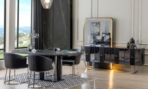 Soho Yemek Odası Takımı(Antrasit)