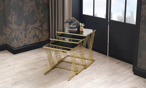Venna Gold Füme Zigon Sehpa