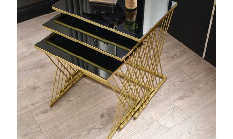Venna Gold Füme Zigon Sehpa