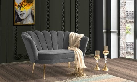 İnci Gri  2+1+1 Çay Seti (Salon,Balkon,Cafe,Ofis)