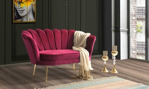 İnci Bordo 2+1+1 Çay Seti (Salon, Balkon, Cafe Ofis)