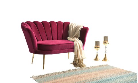 İnci Bordo 2+1+1 Çay Seti (Salon, Balkon, Cafe Ofis)