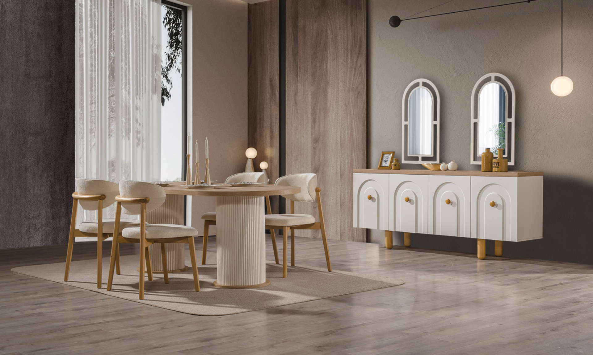 Trend Bohem Yemek Odası Takımı - Mobilyabazari Modern Yemek Odası