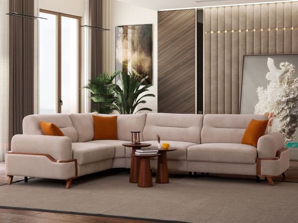 Resital ( Krem ) Köşe Koltuk