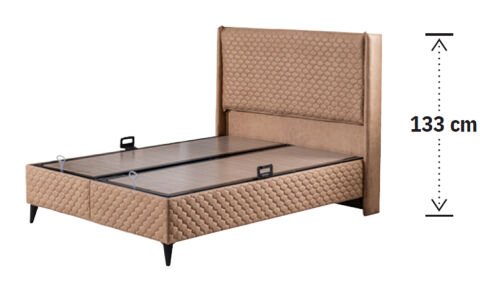 Amore 160*200 cm Çift Kişilik Başlıklı Baza Seti