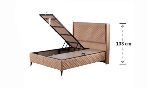 Amore 160*200 cm Çift Kişilik Başlıklı Baza Seti