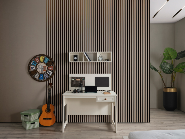 İnci Genç Odası Takımı(3 Kapaklı Dolap+Karyola+Masa)