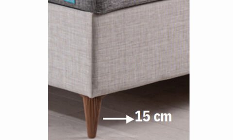 Latte 160*200 cm Çift Kişilik Başlıklı Baza Seti