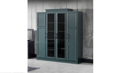 Motto Yeşil Genç Odası Takımı (4 Kapılı Dolap, Komodin, 100*200 cm Başlıklı Karyola)