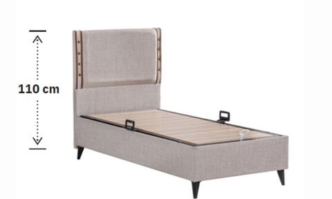 Latte 90*200 cm Tek Kişilik Başlıklı Baza Seti