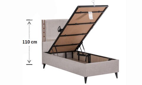 Latte 90*200 cm Tek Kişilik Başlıklı Baza Seti