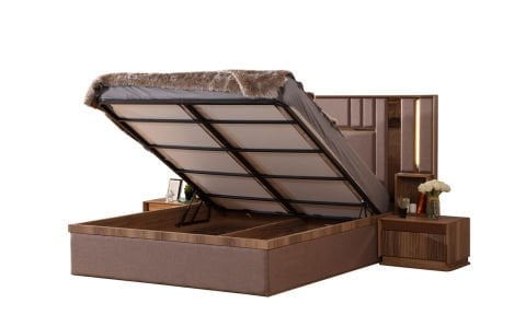 Palmera Bazalı Yatak Odası Takımı Çamaşırlık ve Bench Hediyeli