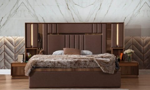 Palmera Bazalı Yatak Odası Takımı (Bench Hediyeli)