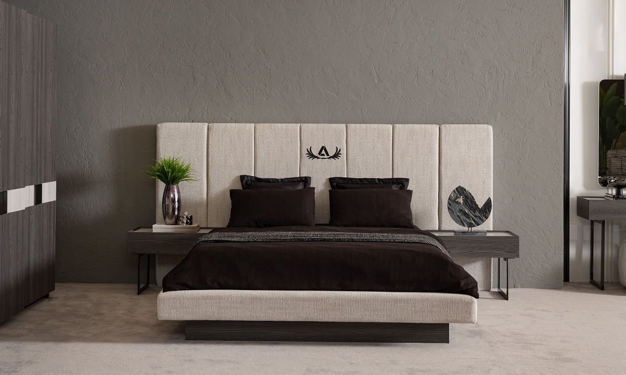 Monaco Yatak Odası 180*200 cm Başlıklı Bazalı Karyola